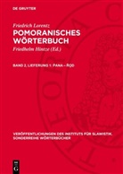 Friedrich Lorentz, Friedhelm Hintze - Friedrich Lorentz: Pomoranisches Wörterbuch - Band 2, Lieferung 1: ana - ro d