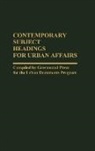 John Ed Greenwood, John Ed. Greenwood, Unknown - Contemporary Subject Headings for Urban Affairs