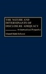 Ahmed Riahi-Belkaoui, Riahi-Belkaoui Ahmed, Unknown - The Nature and Determinants of Disclosure Adequacy