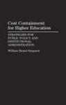 William Simpson, William Brand Simpson - Cost Containment for Higher Education
