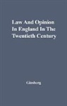 Unknown, Morris Ginsberg - Law and Opinion in England in the Twentieth Century