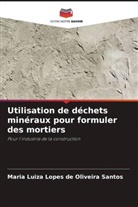 Maria Luiza Lopes de Oliveira Santos - Utilisation de déchets minéraux pour formuler des mortiers