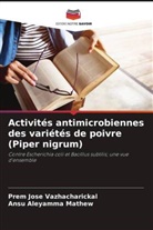 Ansu Aleyamma Mathew, Prem Jose Vazhacharickal - Activités antimicrobiennes des variétés de poivre (Piper nigrum)