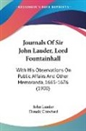 John Lauder, Donald Crawford - Journals Of Sir John Lauder, Lord Fountainhall