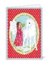 Doppelkarte. Kleine Zauberwelt / Elfe mit Einhorn / Blanko