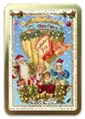 Postkarten / goldene Metallbox Weihnachten - Frohes Fest