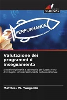 Matthieu W. Yangambi - Valutazione dei programmi di insegnamento
