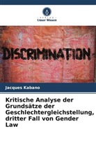 Jacques Kabano - Kritische Analyse der Grundsätze der Geschlechtergleichstellung, dritter Fall von Gender Law