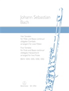 Johann Sebastian Bach - Vier Sonaten für Flöte und Basso continuo oder obligates Cembalo BWV 1034, 1035, 1030, 1032 (arrangiert für zwei Flöten)