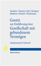 Barbara Dauner-Lieb, Simon Kempny, Simon u Kempny, Florian Möslein, Noah Neitzel, Anne Sanders... - Gesetz zur Einführung einer Gesellschaft mit gebundenem Vermögen