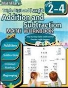 Mathflare Publishing - Triple Digit and Large Addition and Subtraction Math Workbook 2nd to 4th Grade