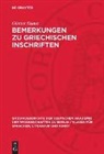 Günter Dunst - Bemerkungen zu griechischen Inschriften