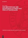 Kurt Arnold - Zur Bestimmung der Geoidundulationen aus Freiluftanomalien