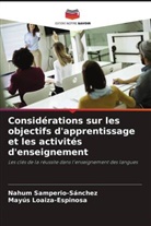 Mayús Loaiza-Espinosa, Nahum Samperio-Sánchez - Considérations sur les objectifs d'apprentissage et les activités d'enseignement