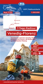 Allgemeiner Deutscher Fahrrad-Club e.V. (ADFC), Bike, BVA BikeMedia GmbH, Allgemeiner Deutscher Fahrrad-Club e V (ADFC - ADFC-Radtourenkarte IT-PO 7-Tage-Radtour Venedig-Florenz, 1:200.000, reiß- und wetterfest, E-Bike-geeignet, GPS-Tracks Download, mit Kilometer-Angaben