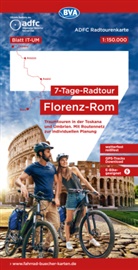 Allgemeiner Deutscher Fahrrad-Club e.V. (ADFC), Bike, BVA BikeMedia GmbH, Allgemeiner Deutscher Fahrrad-Club e V (ADFC - ADFC-Radtourenkarte IT-UM 7-Tage-Radtour Florenz-Rom, 1:150.000, reiß- und wetterfest, E-Bike geeignet, GPS-Tracks Download, mit Kilometer-Angaben