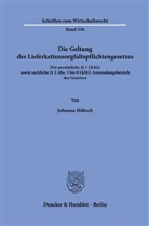 Johanna Hübsch - Die Geltung des Lieferkettensorgfaltspflichtengesetzes