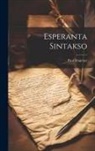 Paul Fruictier - Esperanta Sintakso