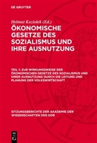 Helmut Koziolek - Ökonomische Gesetze des Sozialismus und ihre Ausnutzung - Teil 1: Zur Wirkungsweise der ökonomischen Gesetze des Sozialismus und ihrer Ausnutzung durch die Leitung und Planung der Volkswirtschaft