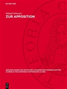 Eduard Schwyzer - Zur Apposition