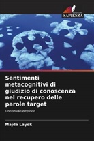 Majda Layek - Sentimenti metacognitivi di giudizio di conoscenza nel recupero delle parole target
