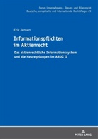 Erik Jensen, Michael Stöber - Informationspflichten im Aktienrecht