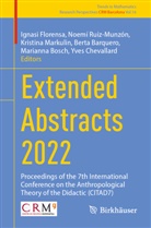 Berta Barquero, Marianna Bosch, Yves Chevallard, Ignasi Florensa, Kristina Markulin, Kristina Markulin et al... - Extended Abstracts 2022