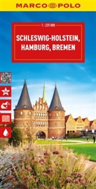 Marco Polo Verlag - MARCO POLO Reisekarte Deutschland 01 Schleswig-Holstein 1:225.000