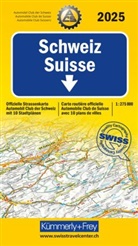 Kümmerly+Frey Strassenkarte ACS Schweiz 2025 1:275.000