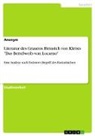 Anonymous - Literatur des Grauens: Heinrich von Kleists "Das Bettelweib von Locarno"