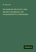 M Reymond, M. Reymond - Wo steckt der Mauschel?: oder jdischer Liberalismus und wissenschaftlicher Pessimismus