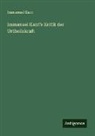 Immanuel Kant - Immanuel Kant's Kritik der Urtheilskraft