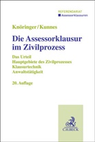 Dieter Knöringer, Christian Kunnes - Die Assessorklausur im Zivilprozess