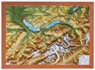 Mario Engelhardt, André Markgraf, Georelief Dresden, georelief GbR - Berner Oberland, Reliefkarte klein 1:200.000 mit Holzrahmen