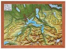 Mario Engelhardt, André Markgraf, Georelief Dresden, georelief GbR - Zentralschweiz, Reliefkarte klein 1:200.000 mit Holzrahmen