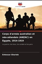 Entessar Gharieb - Corps d'armée australien et néo-zélandais (ANZAC) en Égypte, 1914-1919