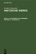 Friedrich Nietzsche, Fritz Bornmann, Mario Carpitella - Friedrich Nietzsche: Nietzsche Werke. Abteilung 2 - Band 5: Vorlesungsaufzeichnungen (WS 1874/75 - WS 1878/79) Bearb. v. Fritz Bornmann u. Mario Carpitella