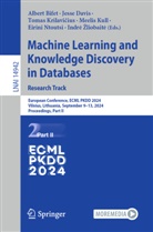 Indr¿ ¿Liobait¿, Albert Bifet, Jesse Davis, Tomas Krilavi¿ius, Tomas Krilavicius, Meelis Kull... - Machine Learning and Knowledge Discovery in Databases. Research Track