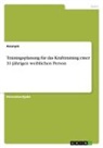 Anonym, Anonymous - Trainingsplanung für das Krafttraining einer 31-jährigen weiblichen Person
