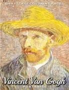 Llama Bird Press - Vincent Van Gogh Portraits Grayscale Coloring Pages