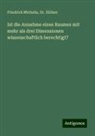 Friedrich Michelis, Z&ouml;llner, Dr Z&ouml;llner - Ist die Annahme eines Raumes mit mehr als drei Dimensionen wissenschaftlich berechtigt?