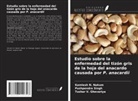 Tushar V. Ghevariya, Kamlesh N. Nakum, Pushpendra Singh - Estudio sobre la enfermedad del tizón gris de la hoja del anacardo causada por P. anacardii