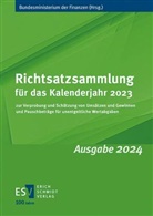 Bundesministerium der Finanzen, Bundesministerium der Finanzen - Richtsatzsammlung für das Kalenderjahr 2023