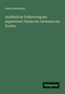 Anton Baumstark - Ausführliche Erläuterung des allgemeinen Theiles der Germania des Tacitus