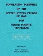 David Templin - Population Schedule of the United States of 1860 for Cocke County, Tennessee