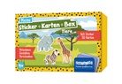 Meine Sticker + Karten + Box - Tiere, m. 1 Beilage
