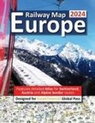 Caty Ross - Europe Railway Map 2024 - Features Detailed Atlas for Switzerland and Austria - Designed for Eurail/Interrail Global Pass