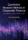 Taylan Mavruk, Taylan (Goteborgs Universitet Mavruk, Taylan (University of Gothenburg) Mavruk - Quantitative Research Methods in Corporate Finance