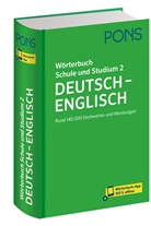 PONS Wörterbuch Schule und Studium Deutsch - Englisch, Band 2, m.  Buch, m.  Online-Zugang