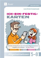 Lena-Christin Grzelachowski - Ich-bin-fertig-Karten Allgemeinwissen Klassen 5-8